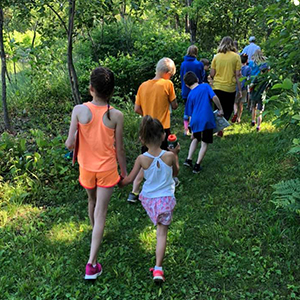 Students hiking